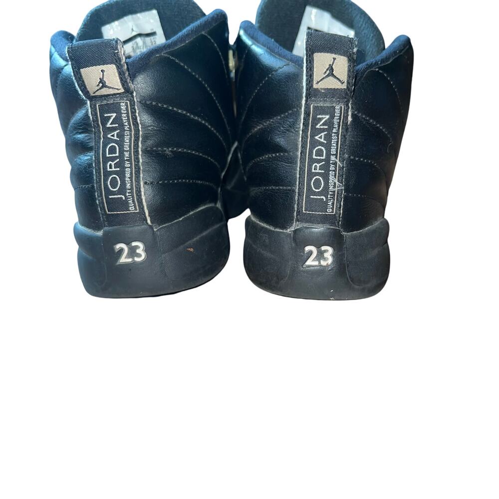 Nike Air Jordan Retro 12s All Black Basketball Sneakers Shoes Size 3Y - Picture 3 of 11